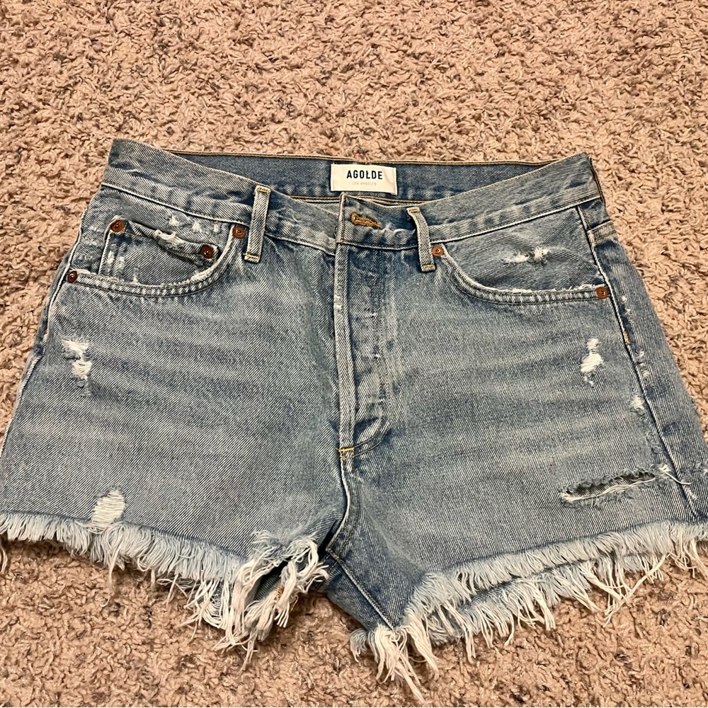 AGOLDE Parker cut off shorts in Swampmeet size 28